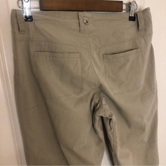 KUHL Spire Tan Roll Up Convertible Pants - wear as Capris or Long Pants Sz: 4 - Picture 8 of 15